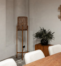 Aurora Standing Lamp - Rattan