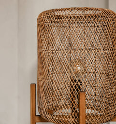Aurora Standing Lamp - Rattan