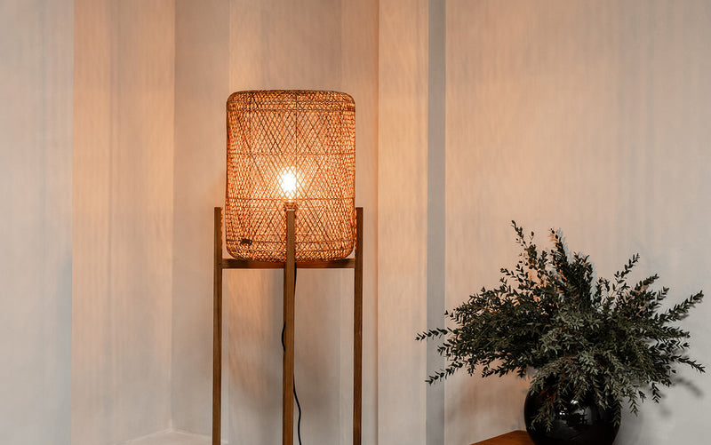 Aurora Standing Lamp Rattan