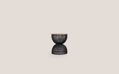 Collectables wave side table charcoal