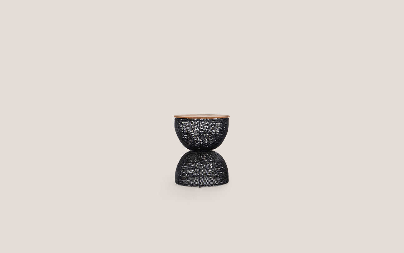 Collectables wave side table charcoal