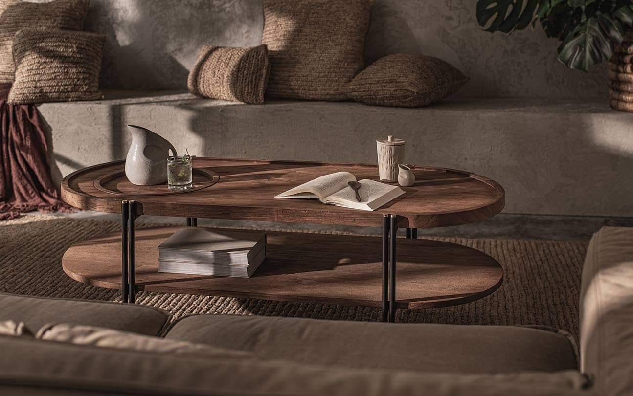 Coco Coffee Table 2 Tops with tray (Discontinued Stock)