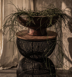 Collectables wave side table charcoal