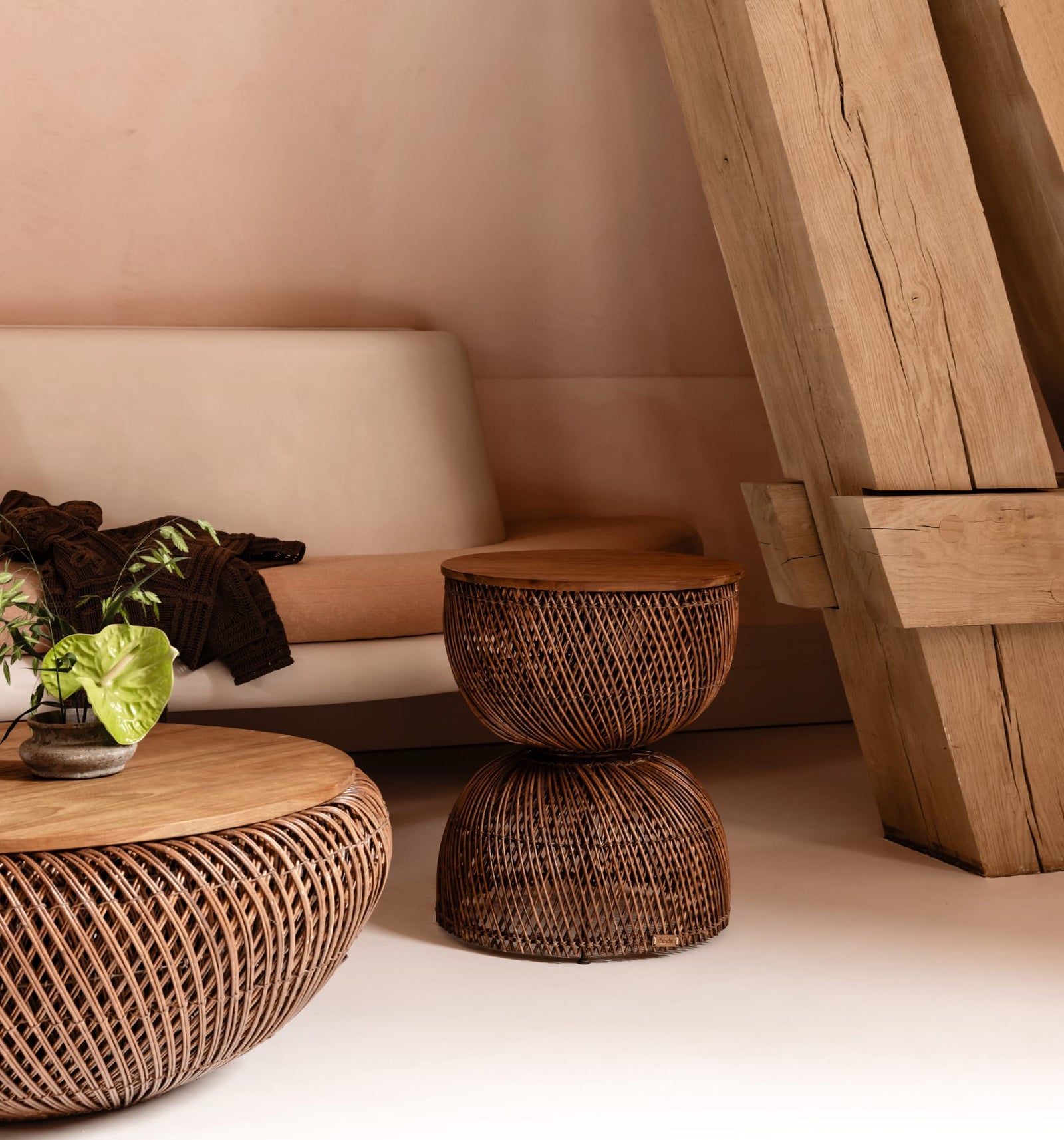 Wave Side Table Brown (Second Chance)