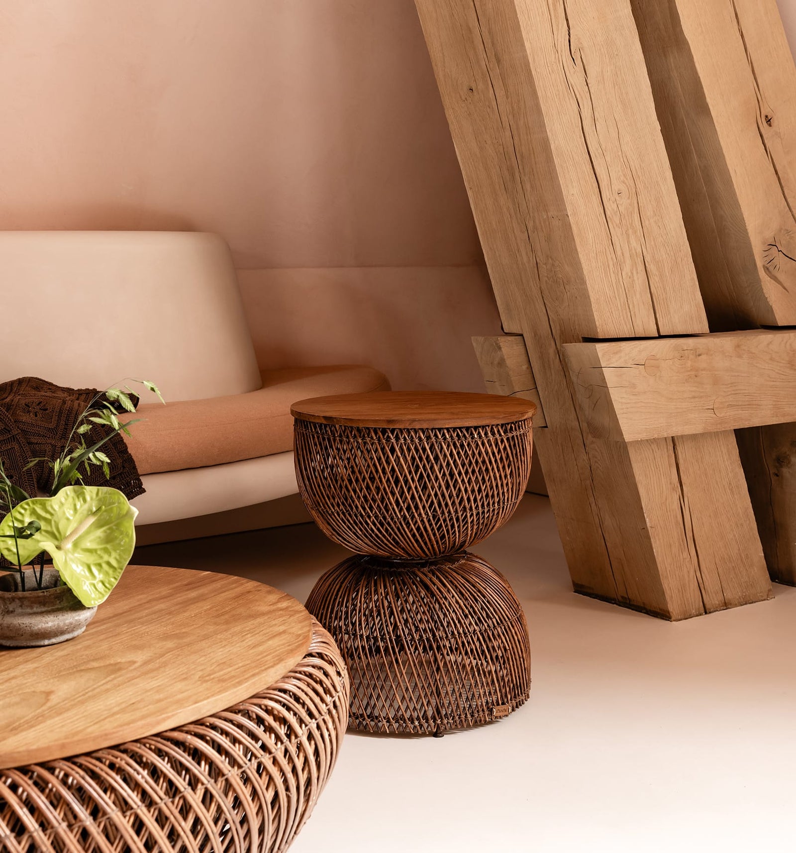 Wave Side Table Brown (Second Chance)