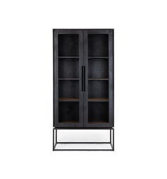 Karma Cabinet 2 Glass Doors In Charcoal (New in Box)