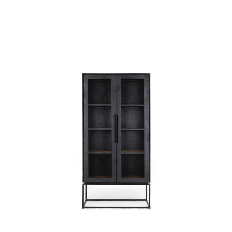 Karma Cabinet 2 Glass Doors In Charcoal (New in Box)