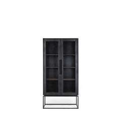 Karma Cabinet 2 Glass Doors In Charcoal (New in Box)