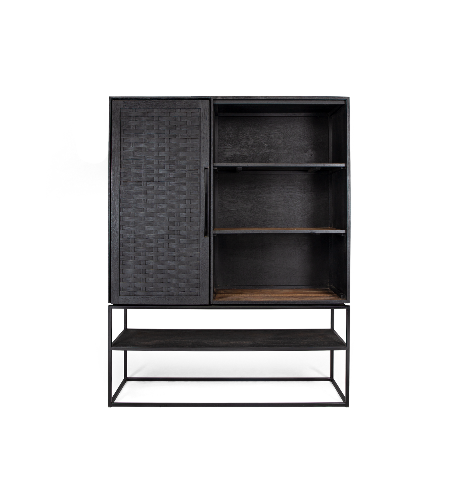 Karma Charcoal Cabinet 1 Door 3 Shelves 1 Open Rack (New in Box)