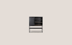 Karma Charcoal Cabinet 1 Door 3 Shelves 1 Open Rack (New in Box)