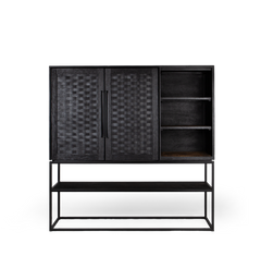 Karma Charcoal Cabinet 2 Doors 3 Shelves 1 Open Rack (Missing Original Packaging)