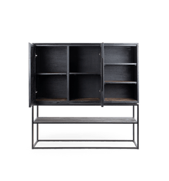 Karma Charcoal Cabinet 2 Doors 3 Shelves 1 Open Rack (New in Box)