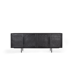 Karma Charcoal Low Dresser 4 Doors