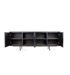Karma Charcoal Low Dresser 4 Doors