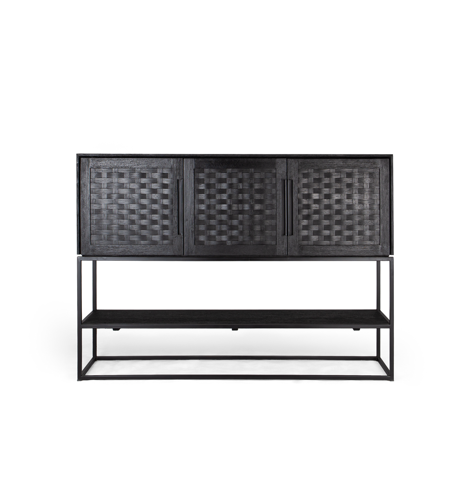 Karma Charcoal High Dresser 3 Doors 1 Open Rack