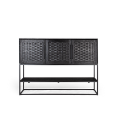 Karma Charcoal High Dresser 3 Doors 1 Open Rack
