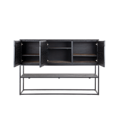 Karma Charcoal High Dresser 3 Doors 1 Open Rack