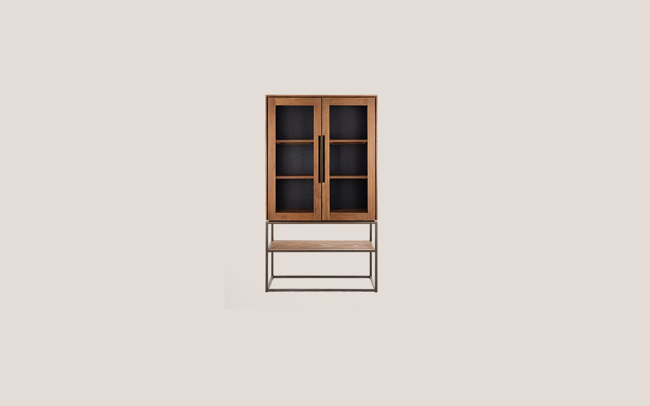Pure Cabinet 2 Glass Doors 1 Open Rack (Second Chance)