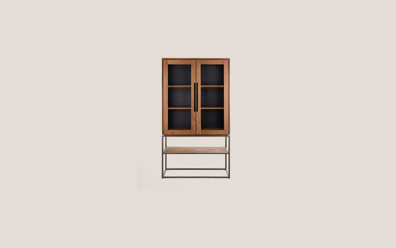 Pure Cabinet 2 Glass Doors 1 Open Rack (Second Chance)
