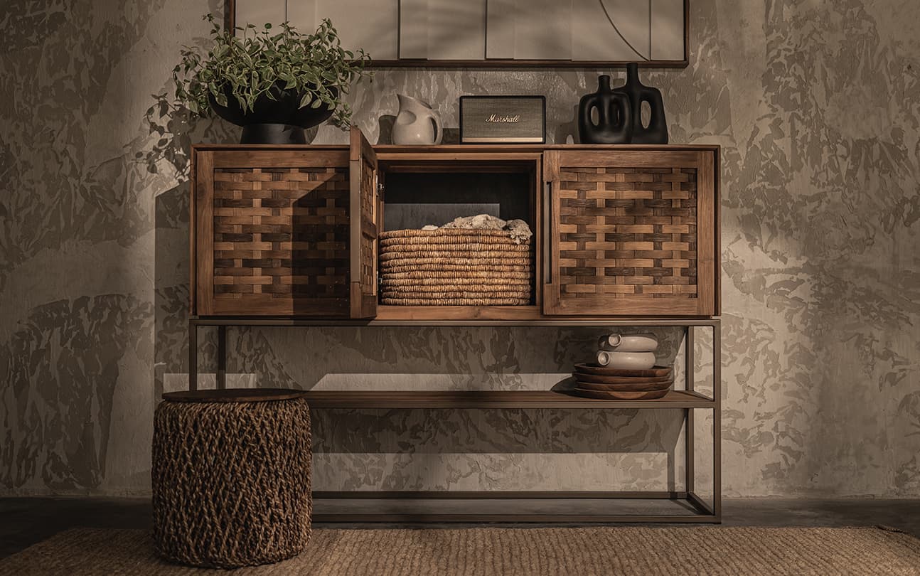 Karma Pure High Dresser 3 Doors 1 Open Rack (Discontinued Stock)