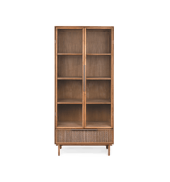 Grace Cabinet 2 Glass Doors 1 Drawer