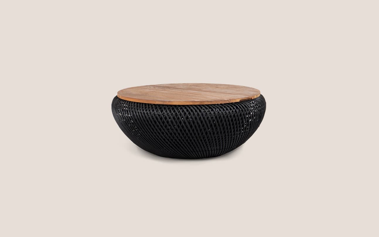 Collectables wave coffee table charcoal