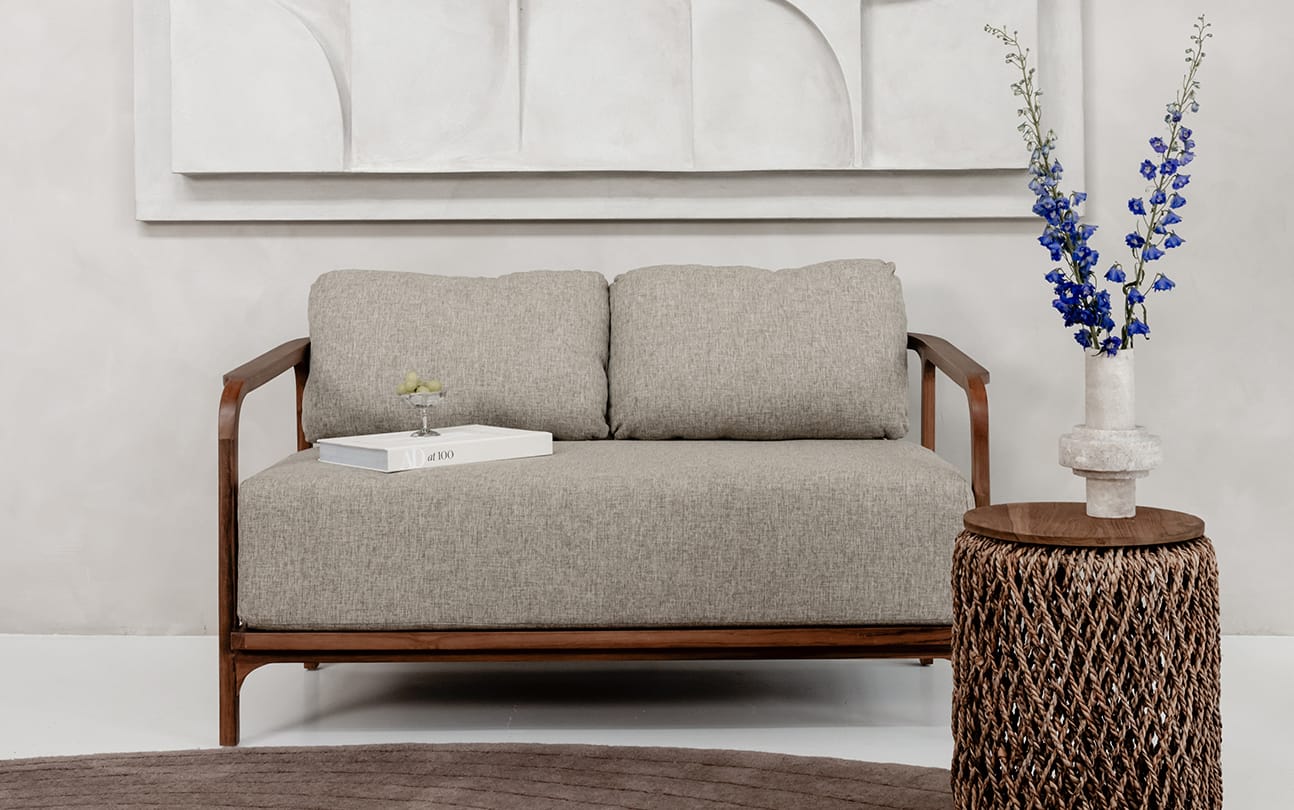 Classy Sofa Pale Khaki 2 Seats