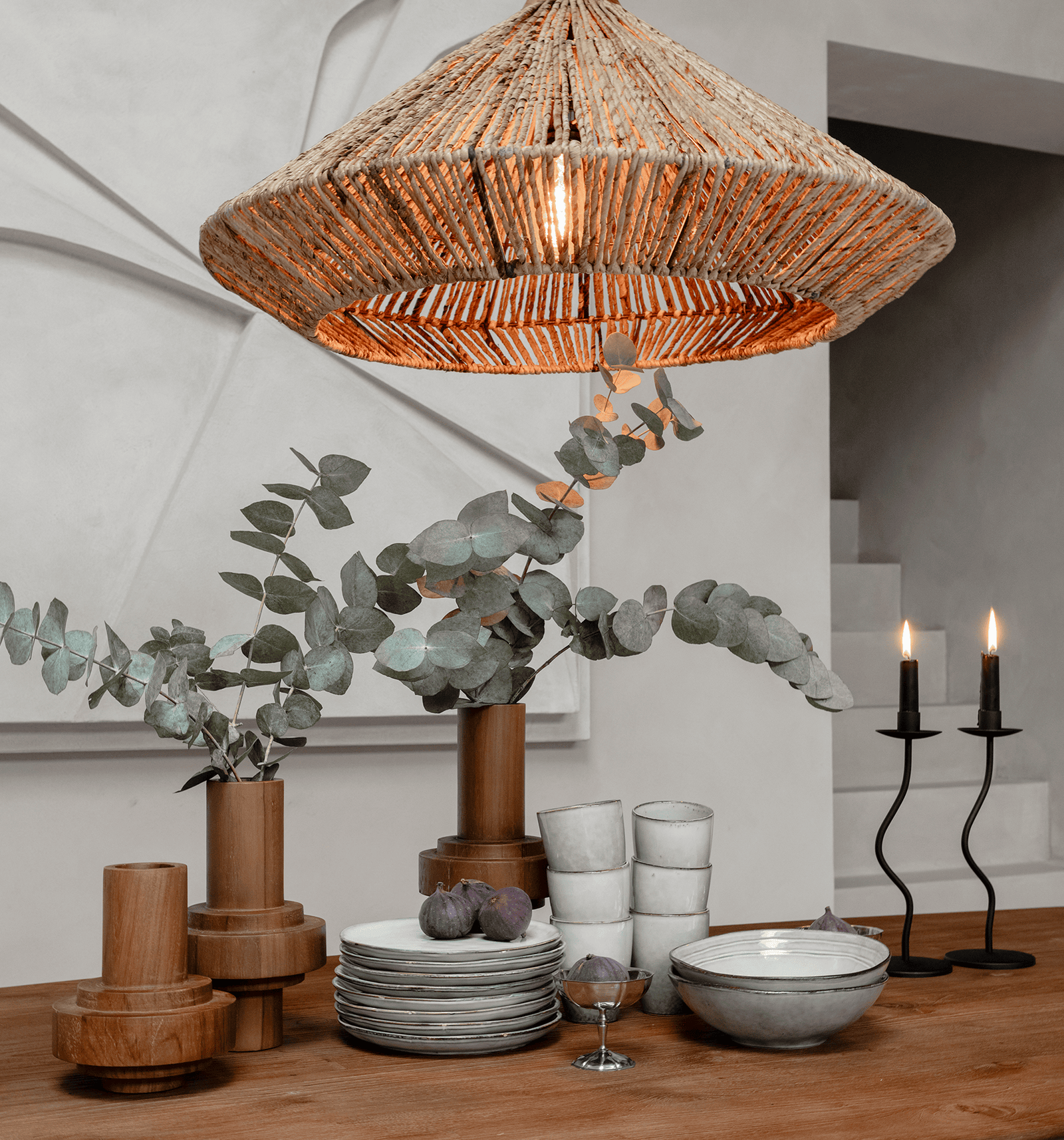 Cylinder Wood Vases