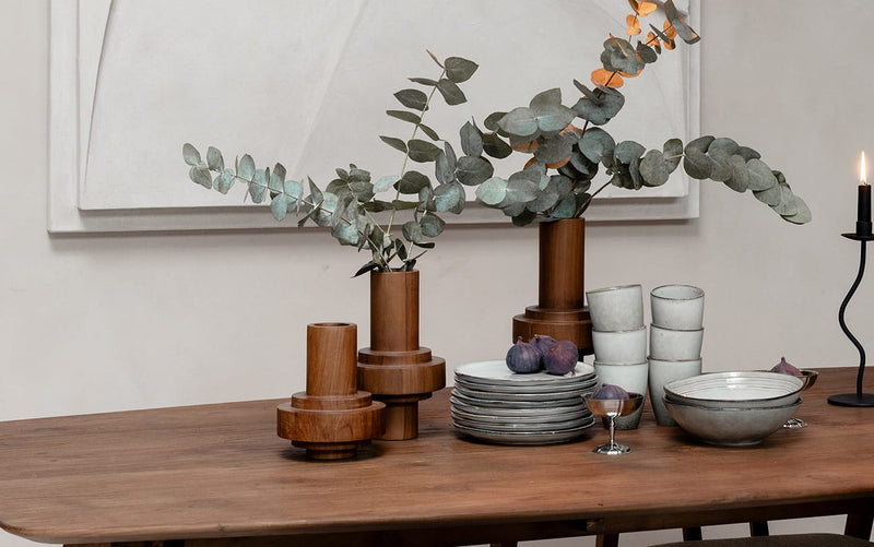 Cylinder Wood Vases