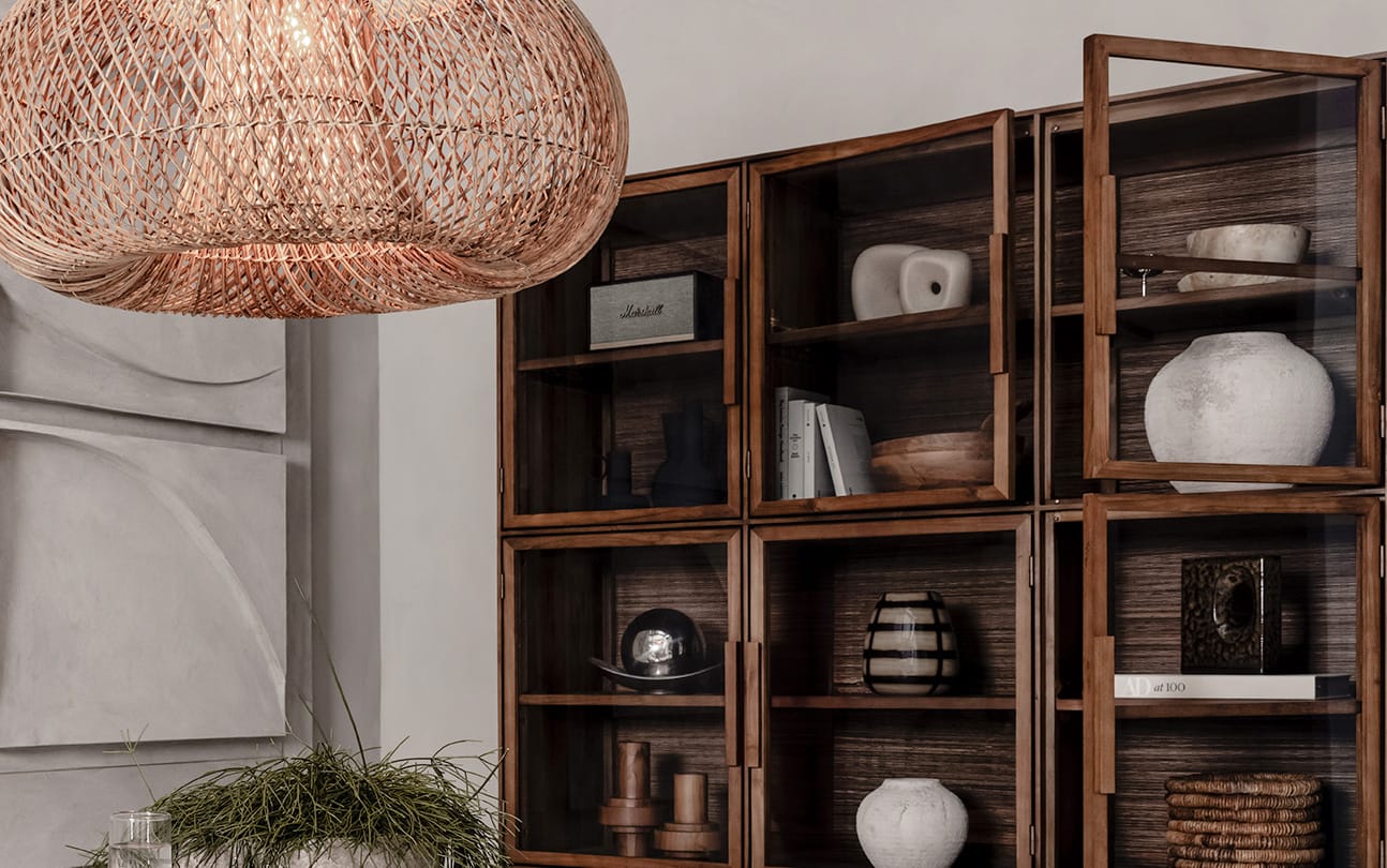 Hopper Display Cabinet 3 Doors