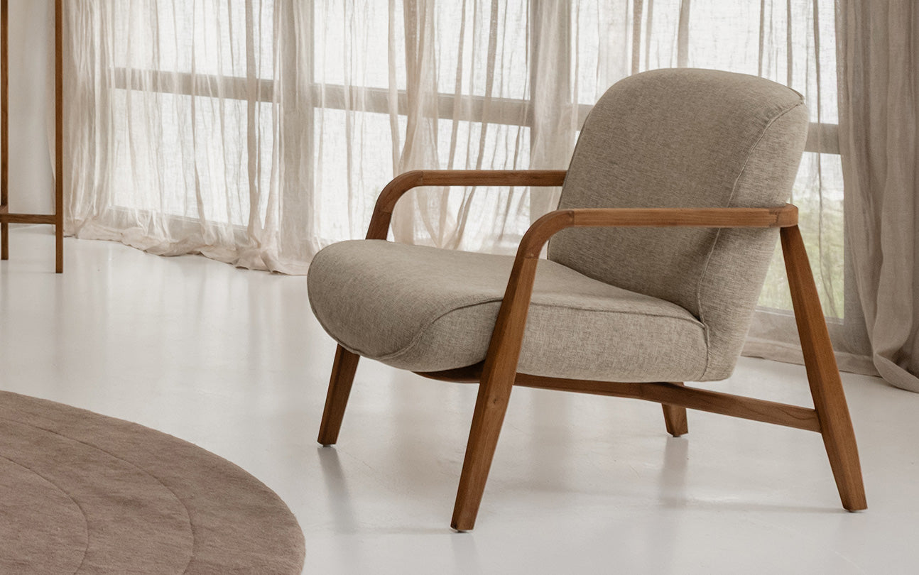Jesse Lounge Chair - Pale Khaki