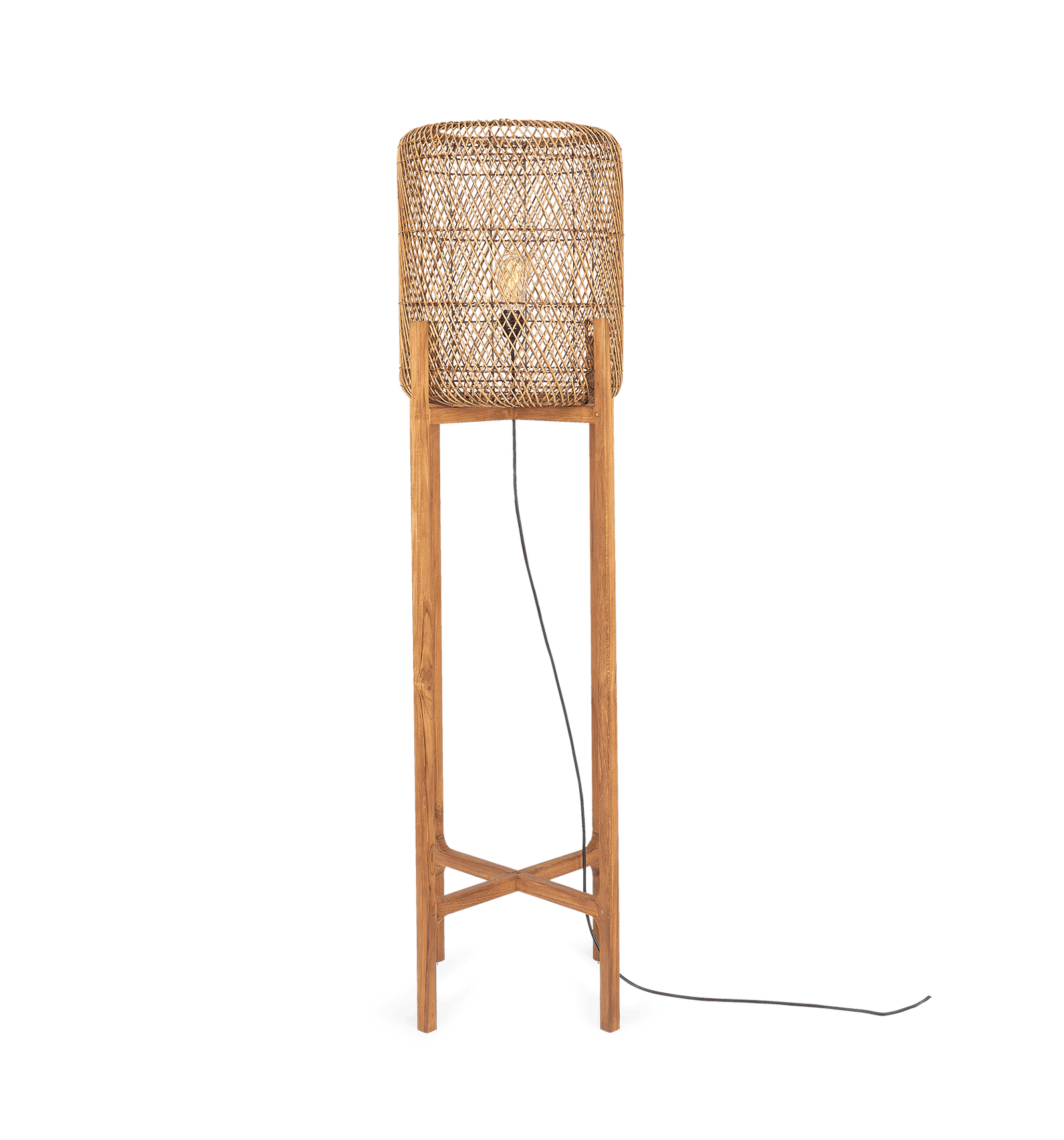 Aurora Standing Lamp - Rattan