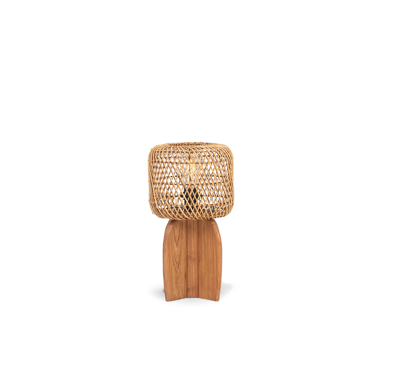 Orbit Table Lamp - Rattan