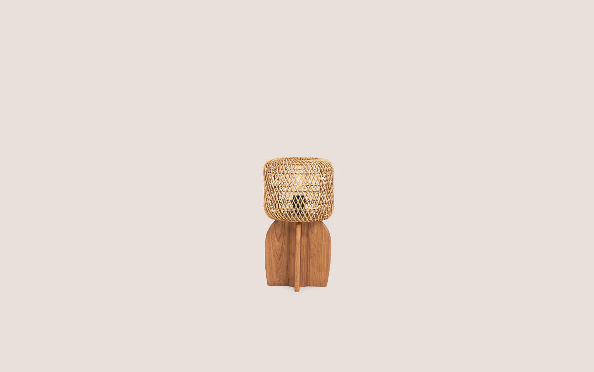 Orbit Table Lamp - Rattan