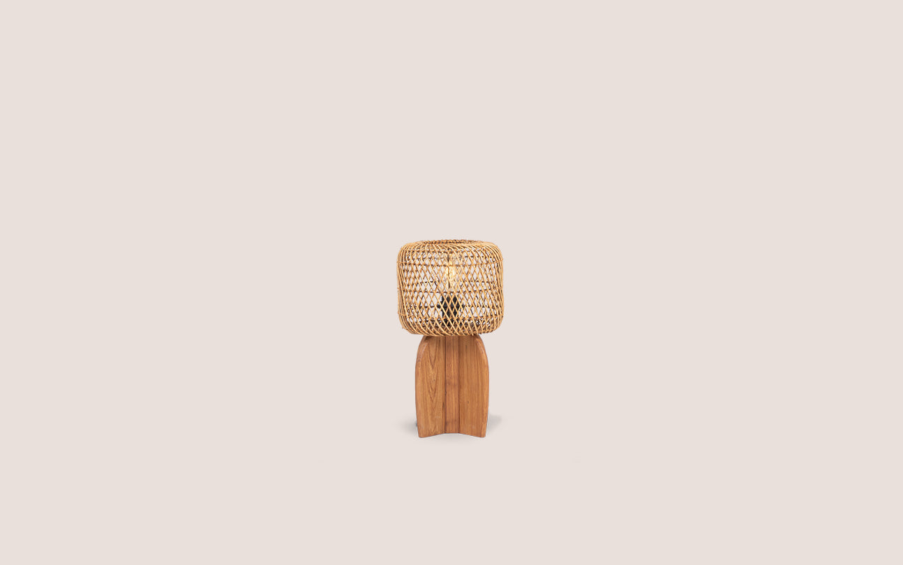 Orbit Table Lamp - Rattan