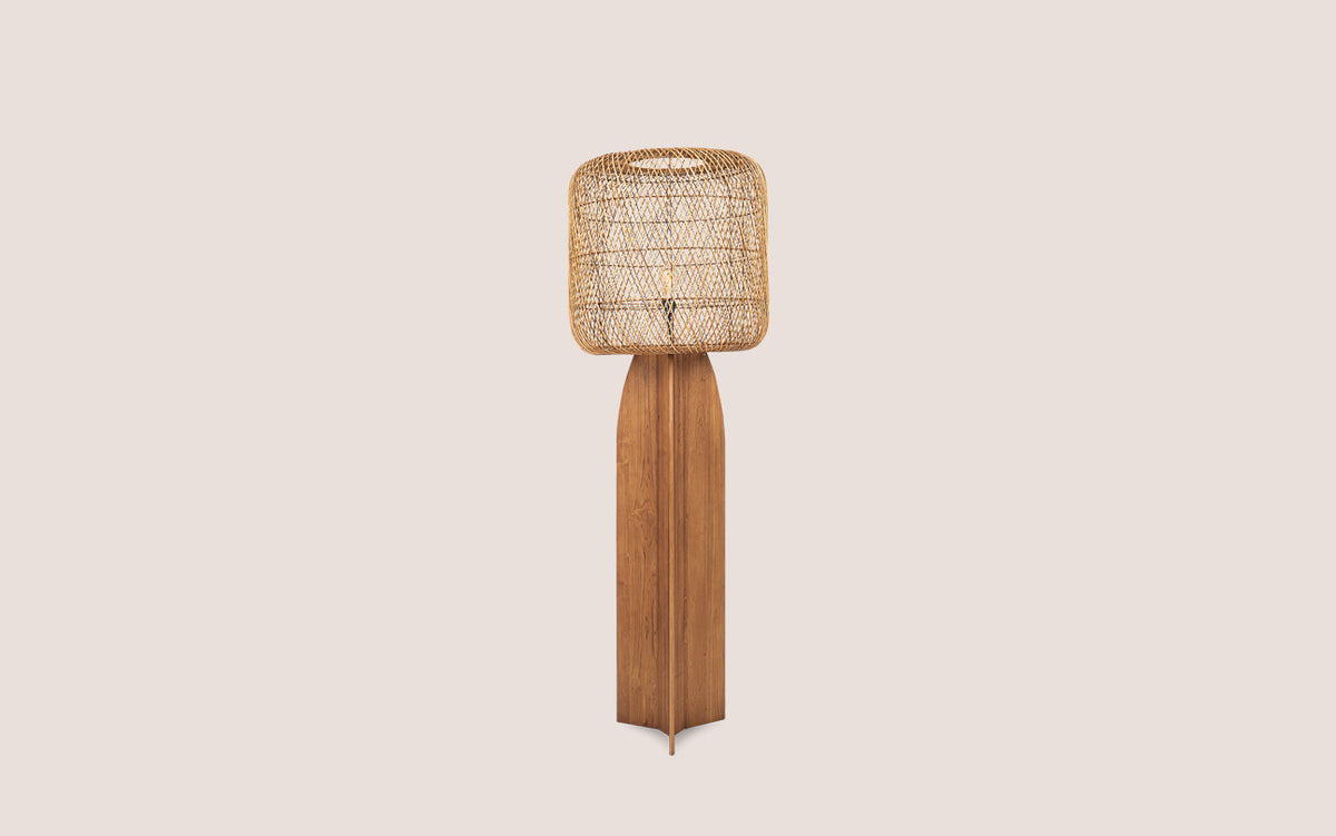 Orbit Standing Lamp - Rattan N