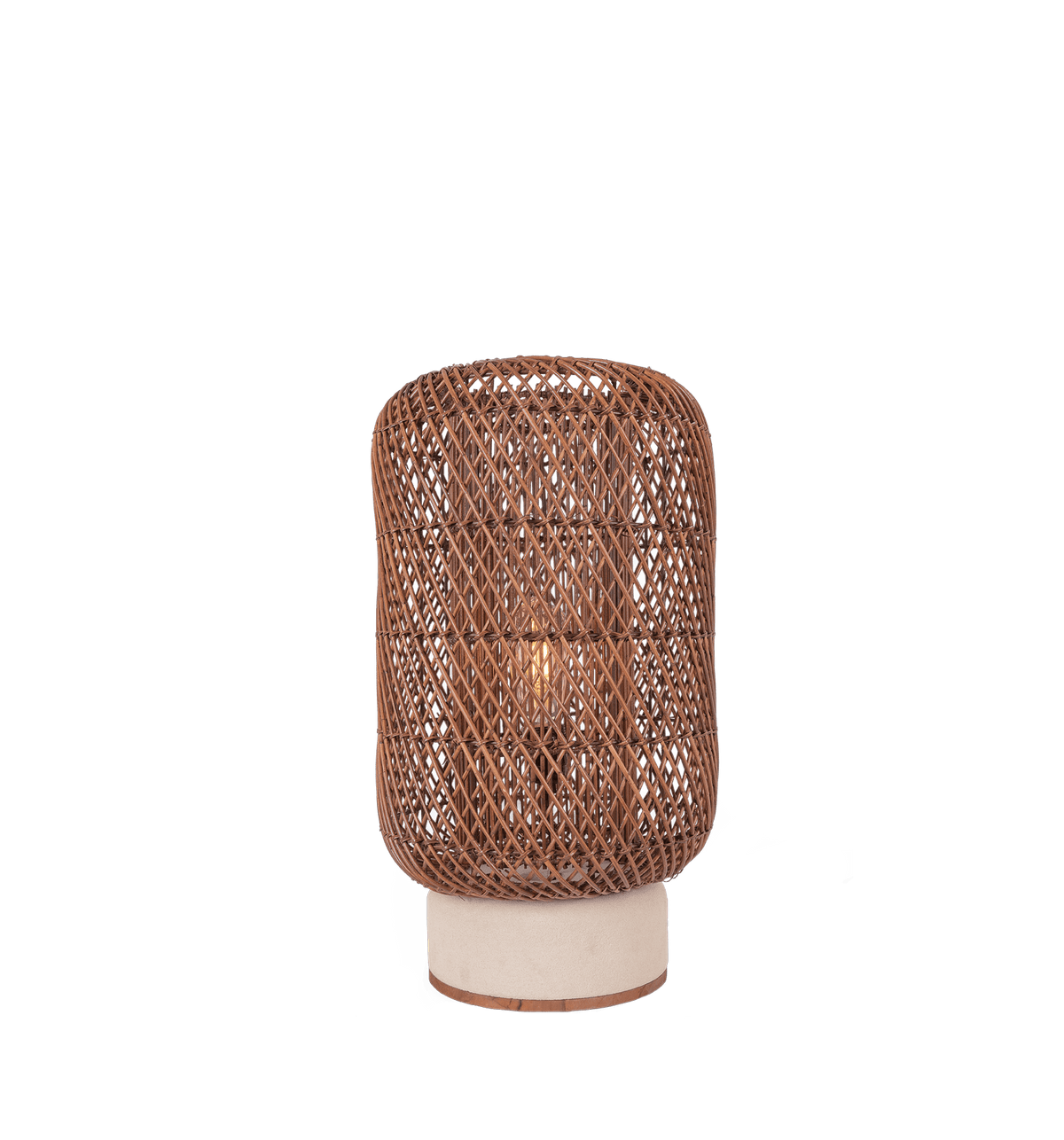 Palma Rattan Table Lamp Brown