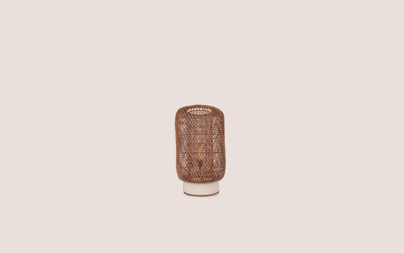 Palma Rattan Table Lamp Brown