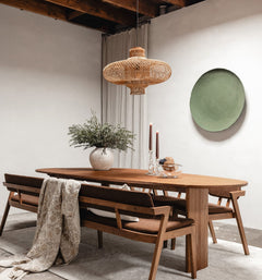Noa Dining Table Bench Brown
