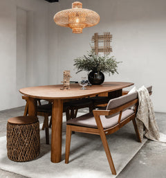 Noa Dining Table Bench Walnut