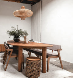 Noa Dining Table Bench Walnut