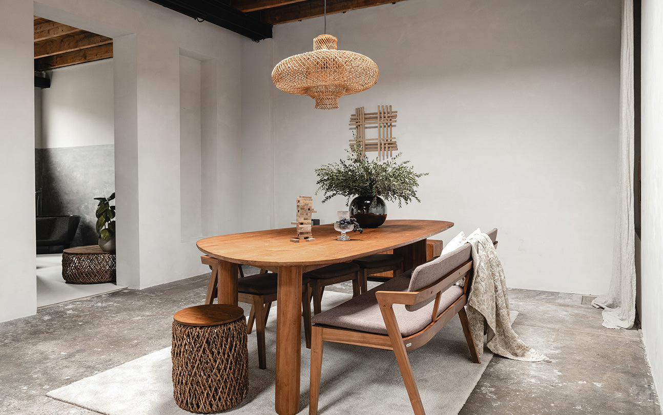 Noa Dining Table Bench Walnut
