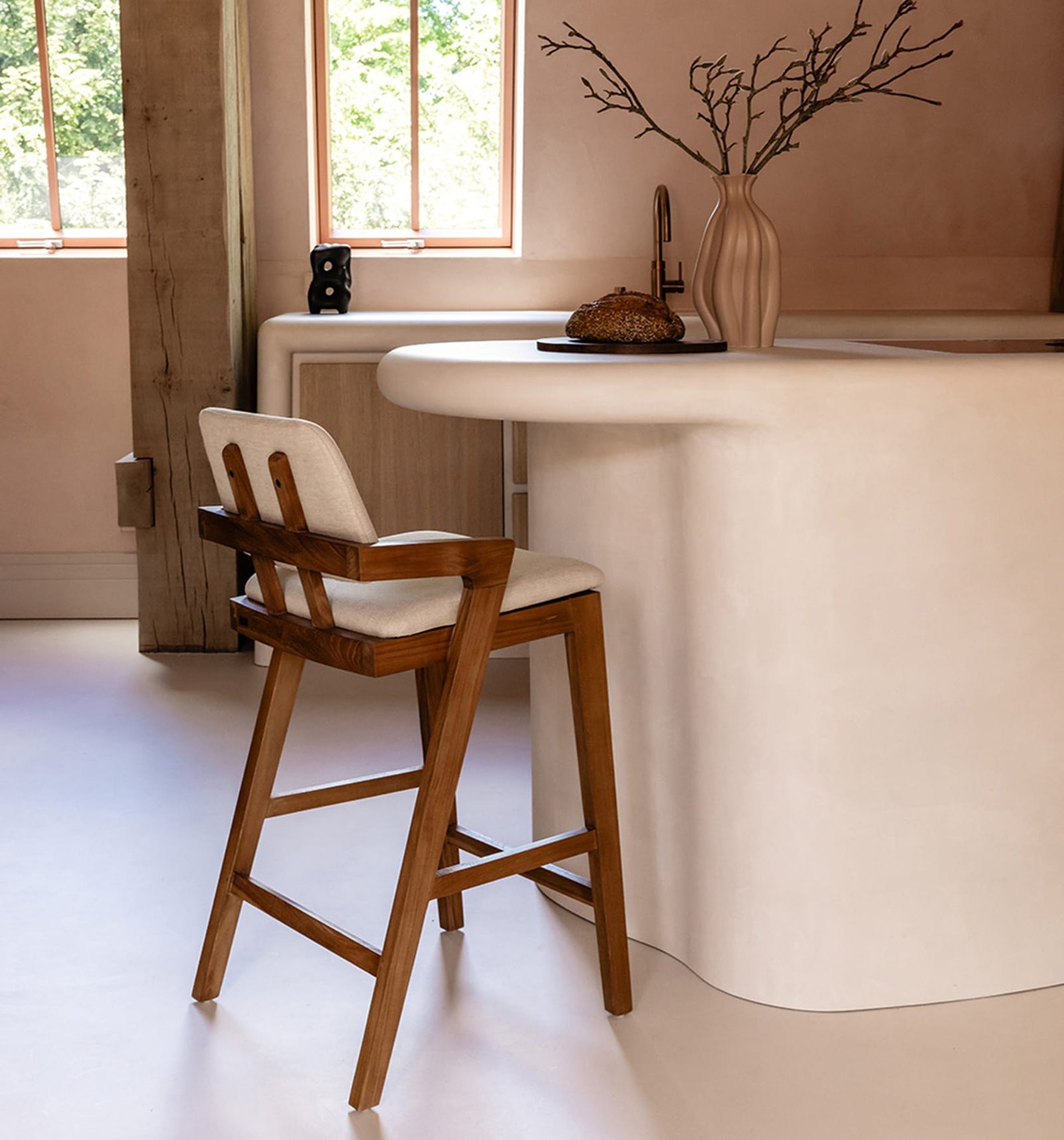 Noa Kitchen Stool Custard