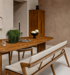 Noa Dining Table Bench Custard