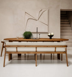Noa Dining Table Bench Custard