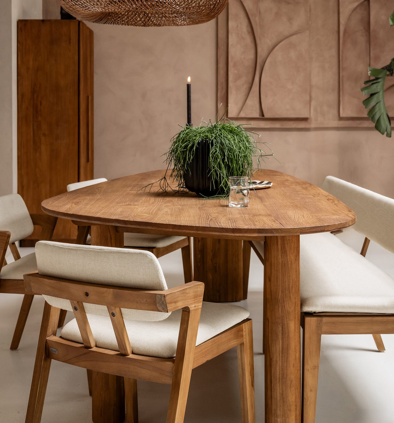 Noa Dining Table Bench Custard