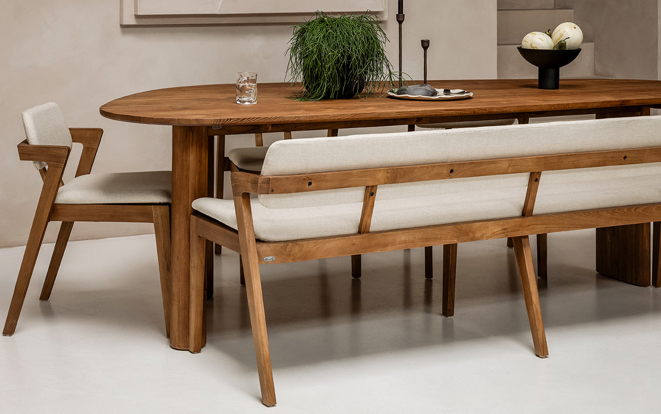 Noa Dining Table Bench Custard