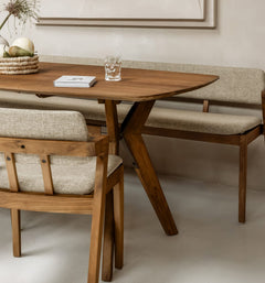 Noa Dining Table Bench Pale Khaki