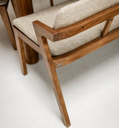 Noa Dining Table Bench Pale Khaki
