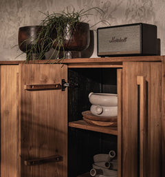 Outline Cabinet 4 Doors 1 Open Rack